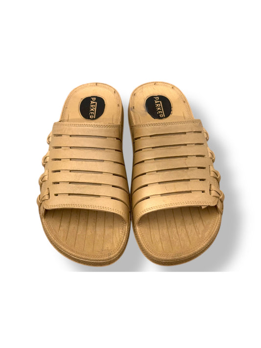 Stripped Rubber Sandals/Slippers Shoes - Waterproof - Soft And Comfortable - Beige Color - P506