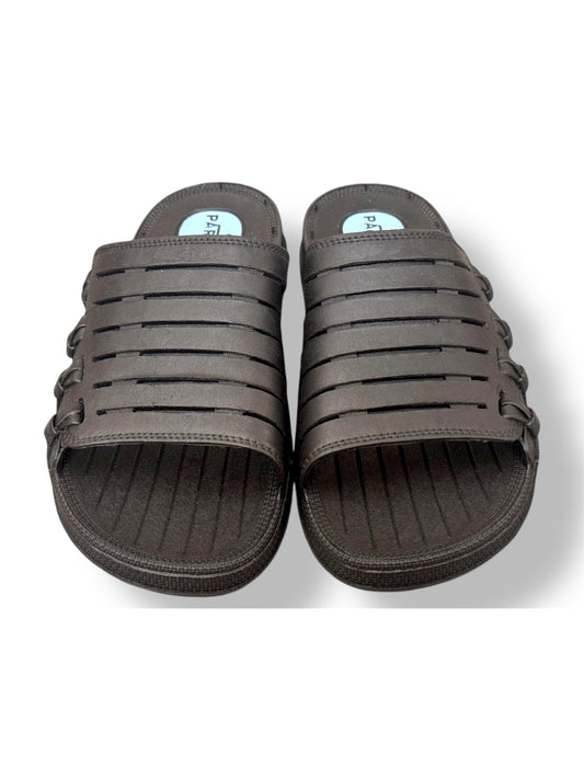 Stripped Rubber Sandals/Slippers Shoes - Waterproof - Soft And Comfortable - Black Color - P506