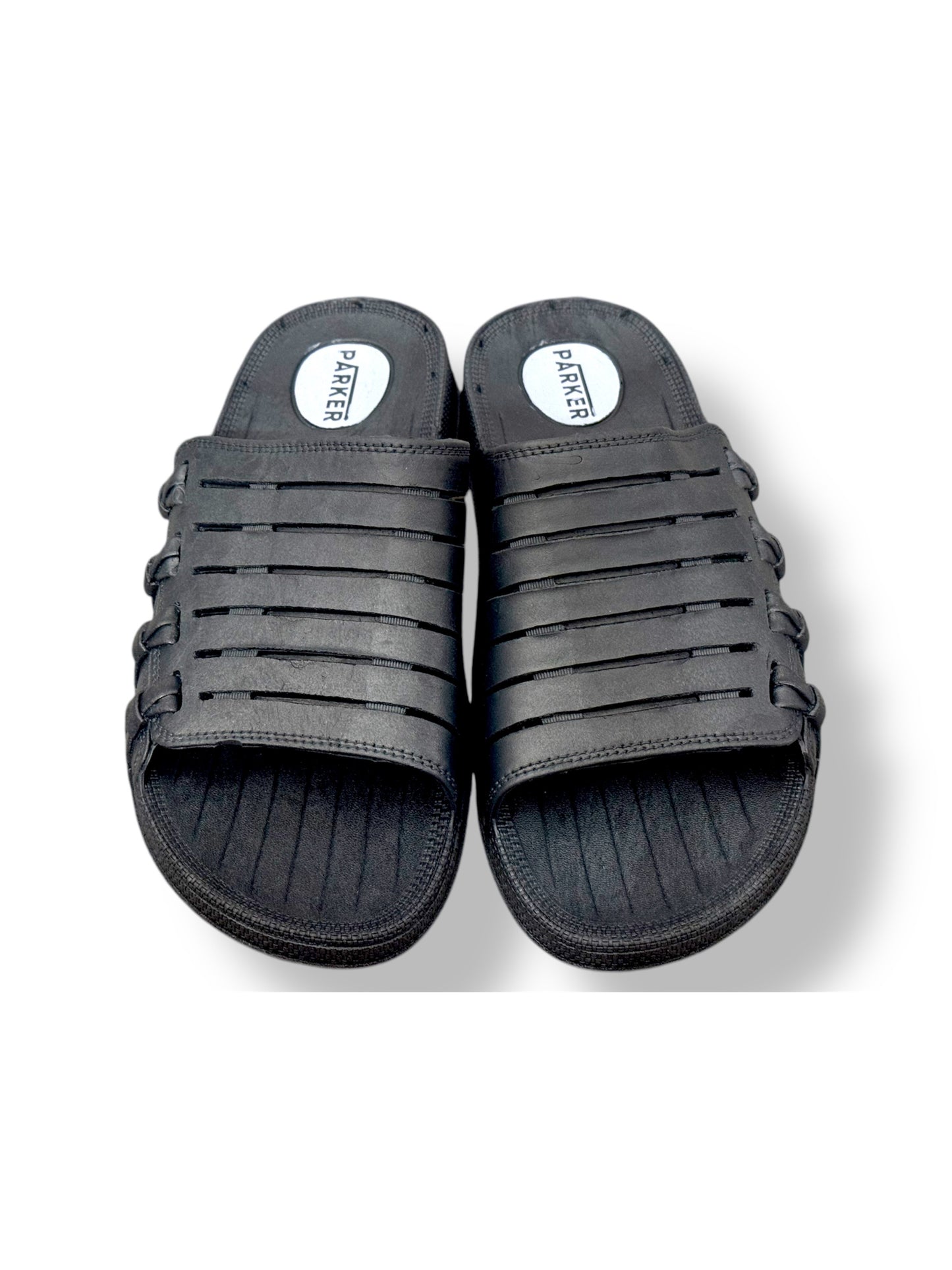 Stripped Rubber Sandals/Slippers Shoes - Waterproof - Soft And Comfortable - Black Color - P506