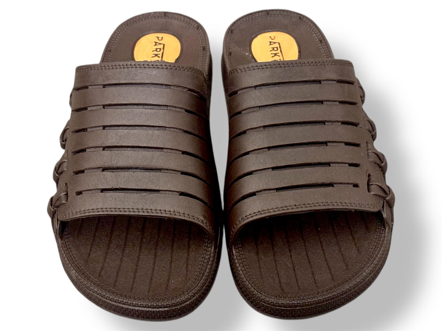 Stripped Rubber Sandals/Slippers Shoes - Waterproof - Soft And Comfortable - Beige Color - P506