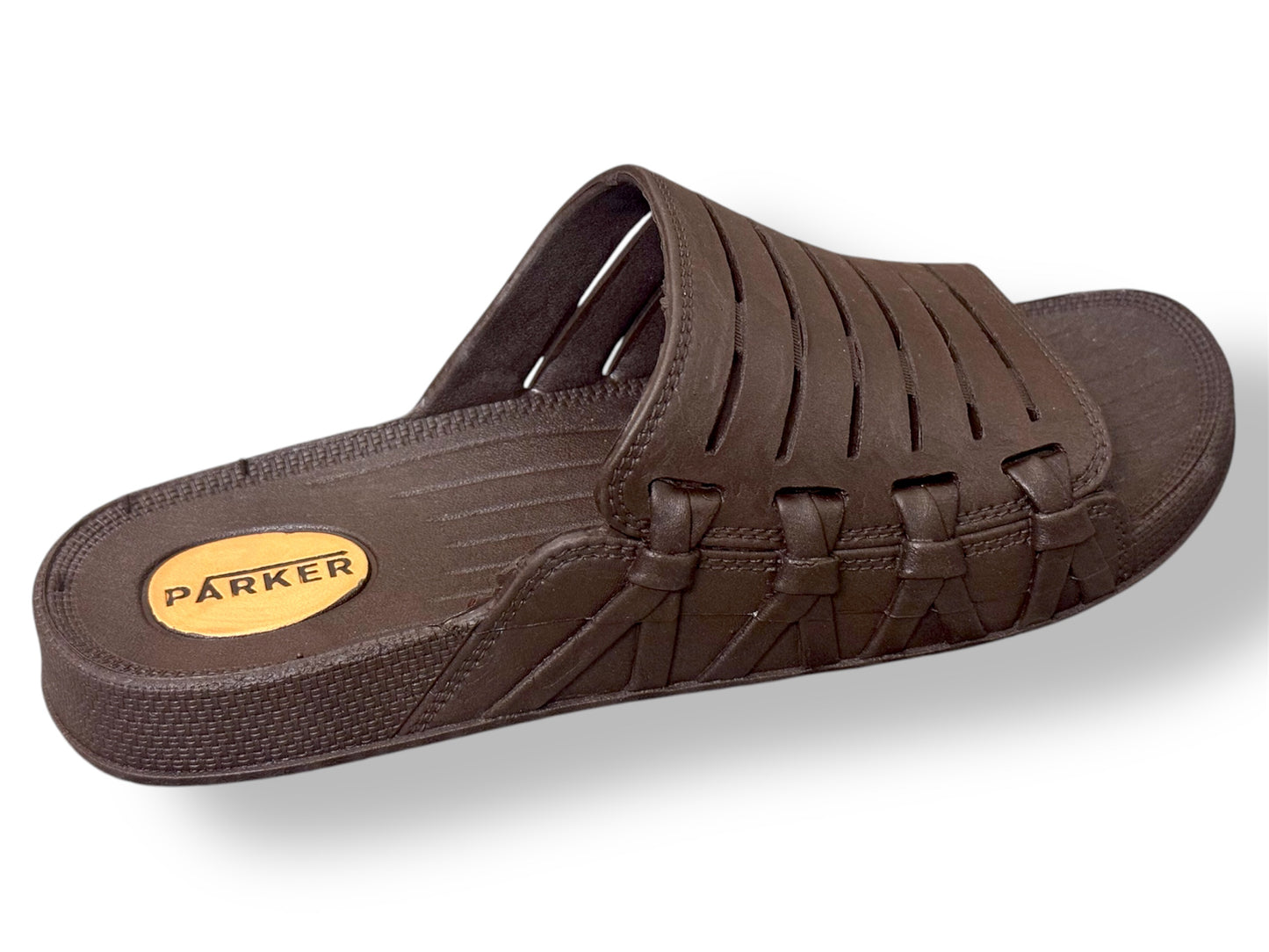 Stripped Rubber Sandals/Slippers Shoes - Waterproof - Soft And Comfortable - Brown Color - P506