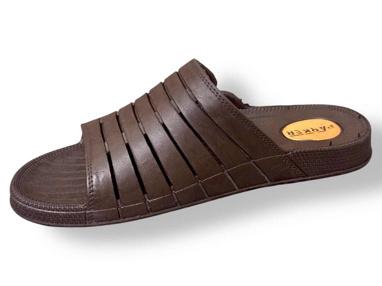 Stripped Rubber Sandals/Slippers Shoes - Waterproof - Soft And Comfortable - Brown Color - P506