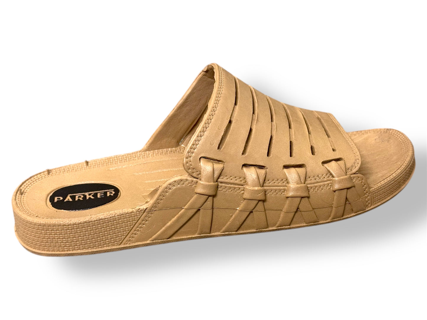 Stripped Rubber Sandals/Slippers Shoes - Waterproof - Soft And Comfortable - Beige Color - P506